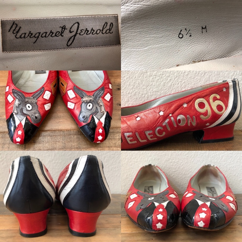 Vintage Margaret Jerrold 1996 Election Pop Pumps - Picture 5 of 8